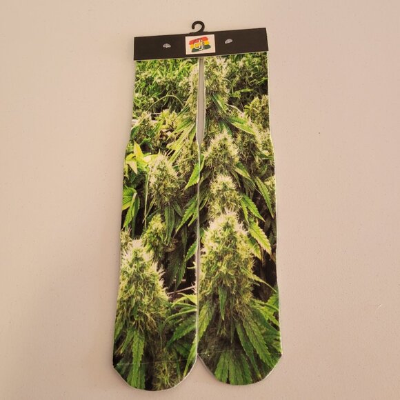 NWT DJ Designs Mens Teens 420 Colorful Festival Rave Crew Socks Size 6-12 $20 - Picture 1 of 2